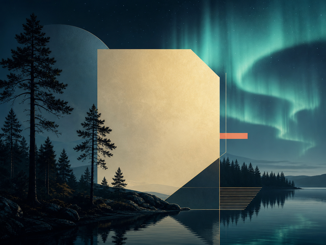 Finnish lake and document illustration